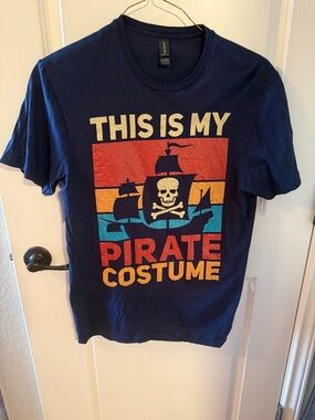 Men’s pirate shirt GILDAN Navy "This Is My Pirate Costume" T-Shirt